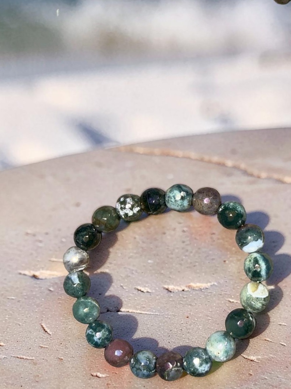 10mm Mystic Indian Agate Bracelet 💚